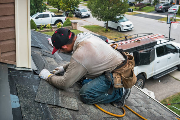 Professional Gutter Repair And Installation technician working in Cat Spring, TX